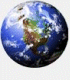 Earth globe in color