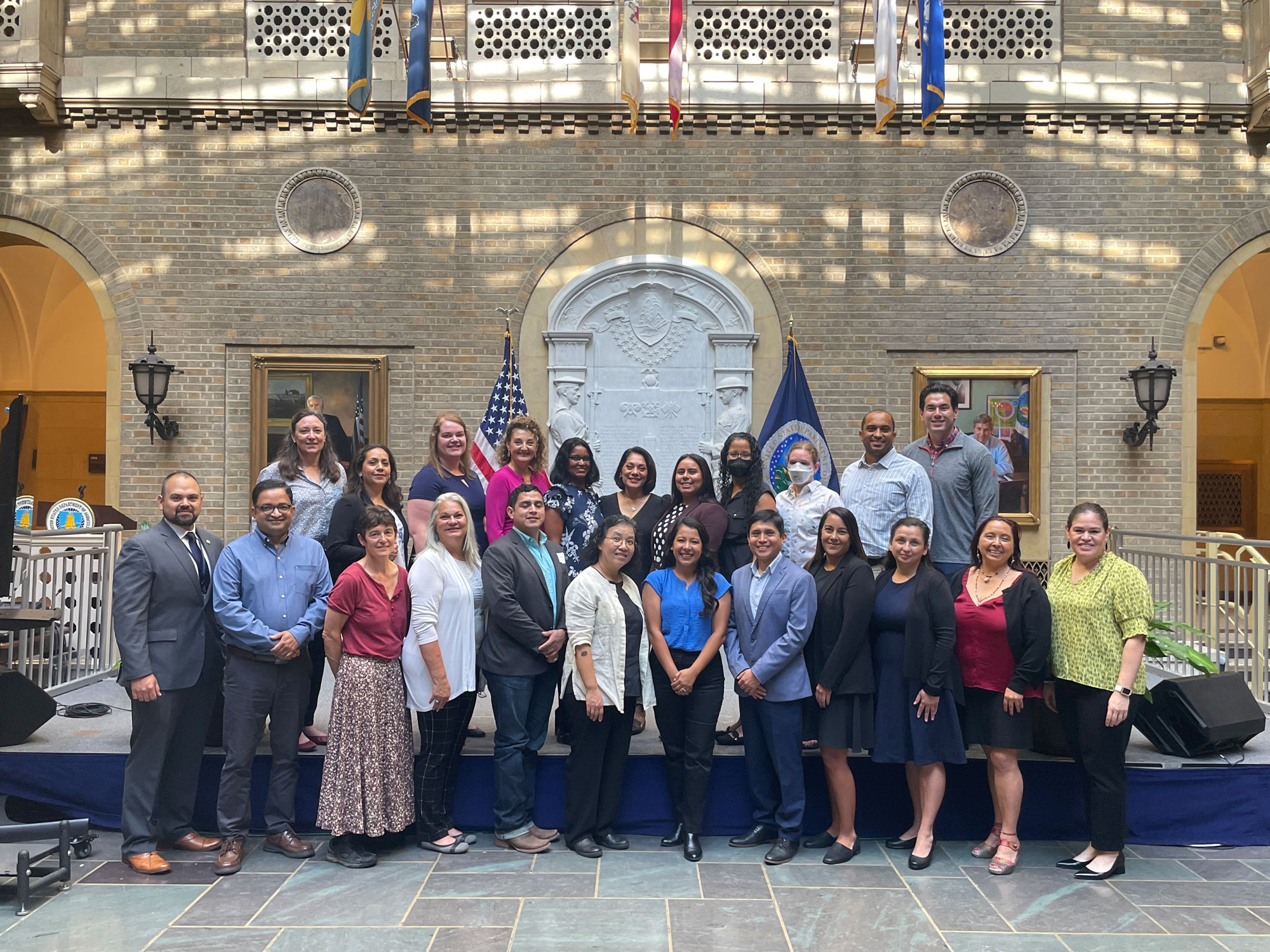 Group photo of 2022 E. Kika De La Garza fellows with USDA staffers