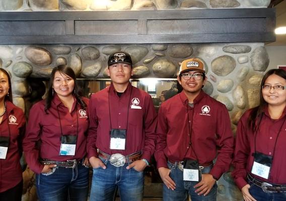 Representatives from Diné College at the 2019 American Indian Higher Education Consortium (AIHEC) Student Conference