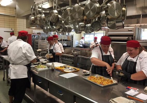 Montana’s culinary training participants practicing their new skills