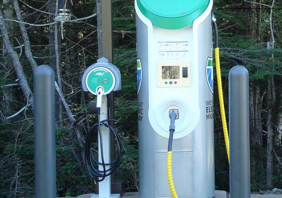 Mt. Hood National Forest is home to the nation’s first electric vehicle fast charger installed on land managed by the U.S. Forest Service and on a ski resort. (Courtesy Oregon Department of Transportation)