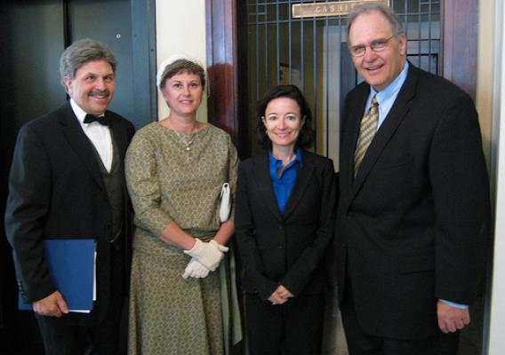 Pictured from the left are Reverend Clark Bates and wife, USDA Deputy Administrator for Rural Utilities Jessica Zufolo and former Administrator Chris McLean.