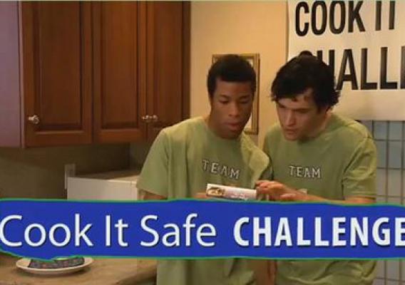 The Cook It Safe campaign urges consumers to read and follow package cooking instructions to prevent undercooking and possible foodborne illness, as shown in this public service announcement. 