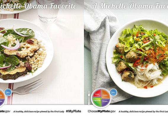 In celebration of the 4th Anniversary of Let’s Move!, Michelle Obama shared more of her favorite MyPlate-inspired recipes on the MyPlate Recipes Pinterest page.
