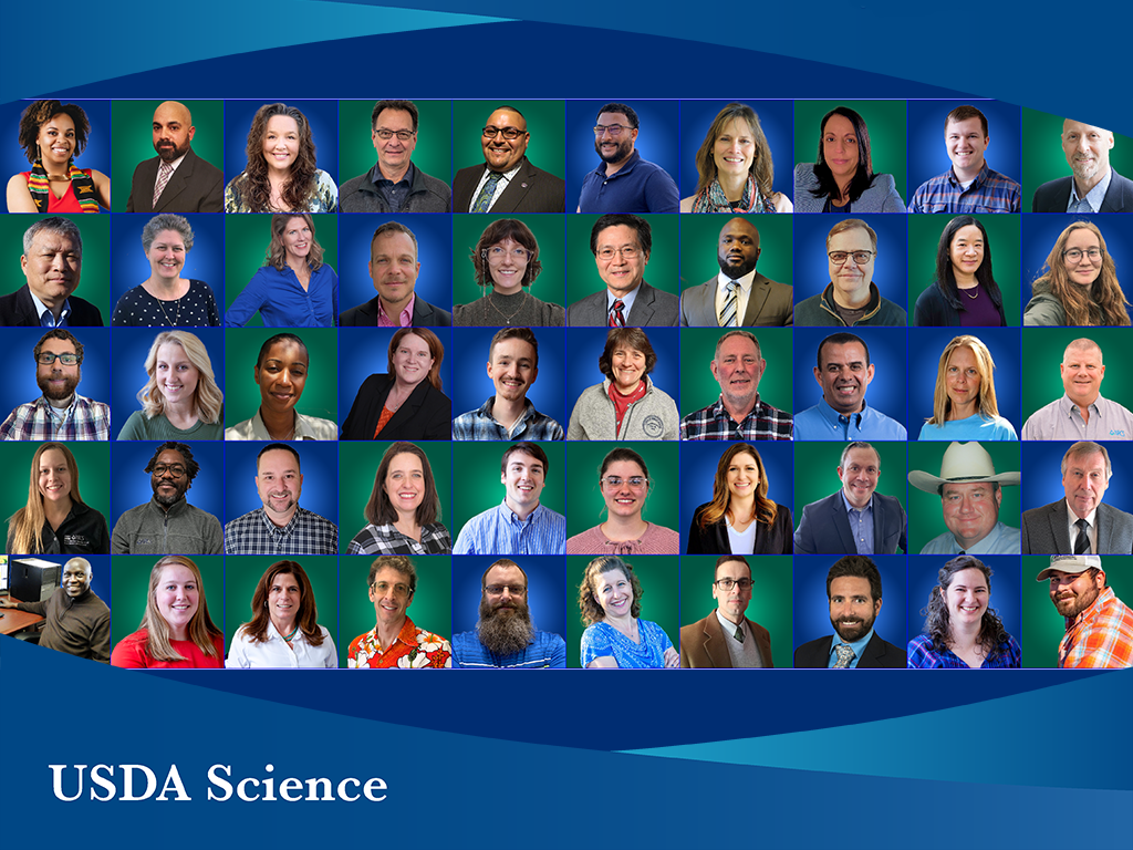 A collage of engineers with USDA Science header