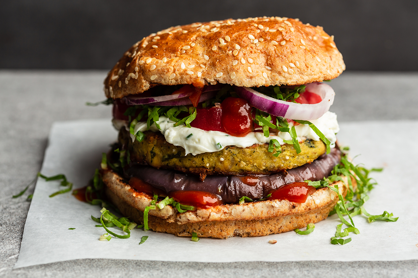 A veggie burger