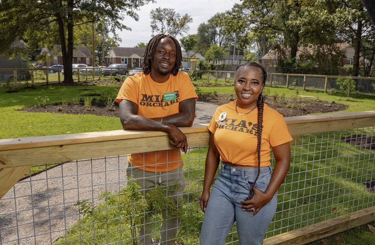 Bobby and Derravia Rich at Black Seeds Urban Farm, a USDA People’s Garden