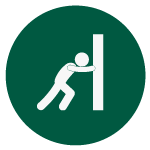 Icon of a person pushing