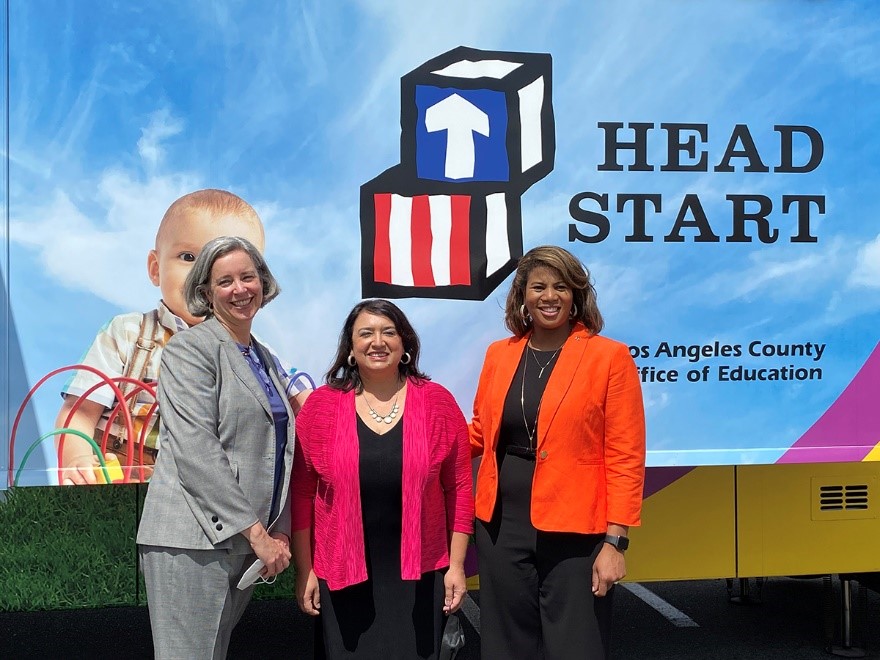 FNCS Deputy Under Secretary Stacy Dean (left) with ACF Assistant Secretary January Contreras (middle) and ACF Office of Head Start Director Dr. Bernadine Futrell (right) at Los Angeles County Office of Education’s Head Start in Downey, California