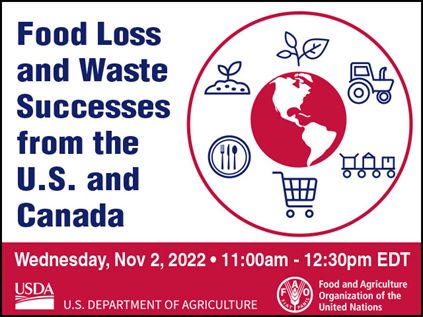 theme art for Food Loss and Waste Successes from the U.S. and Canada roundtable, November 2, 2022