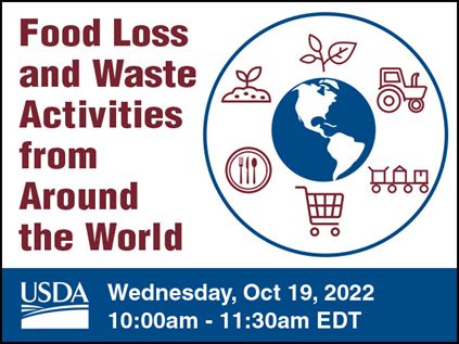 theme art for Food Loss and Waste Activities from Around the World roundtable, October 19, 2022