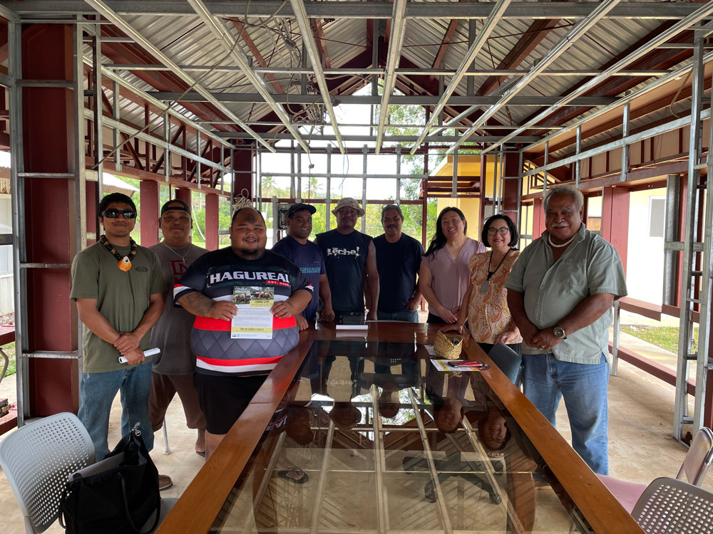 Lihan Wei with the Kagman Cattlemens Association in the Mariana Islands