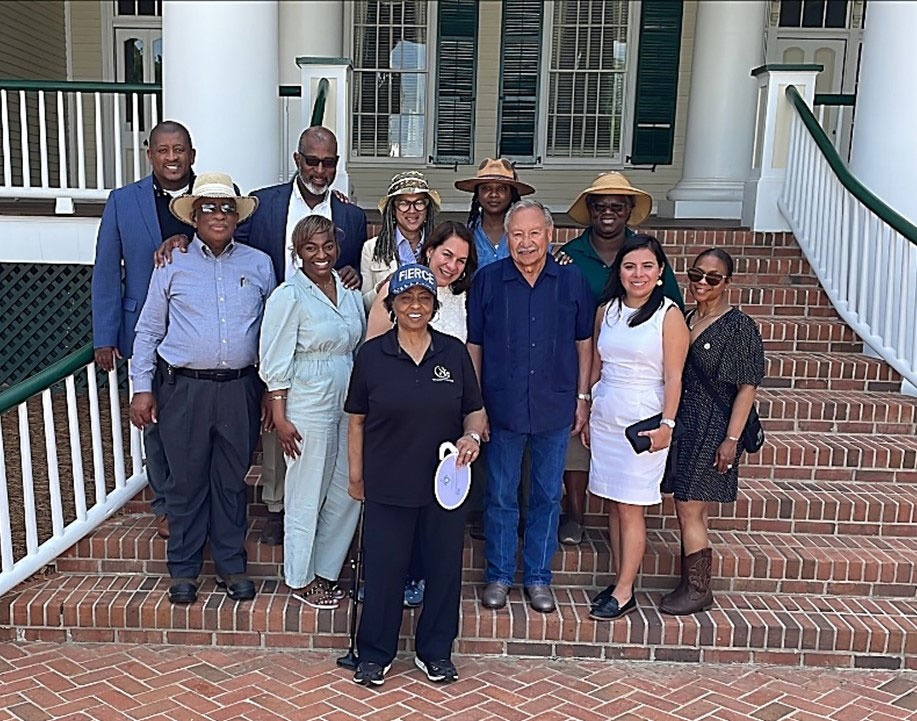 Pictured from left to right back row: Equity Commission Member Dr. Ron Rainey, Senior Advisor Dr. Dewayne Goldmon, Equity Commission Member Savi Horne, Equity Commission Member Shorlette Ammons, Equity Commission Member Dr. Jennie Stephens; Middle row: Equity Commission Member Shonterria Charleston, Equity Commission Member Poppy Sias Hernandez, Equity Commission Member Arturo S. Rodríguez, Cecilia Hernandez, Tanika Whittington; Front row: Equity Commission Member Shirley Sherrod