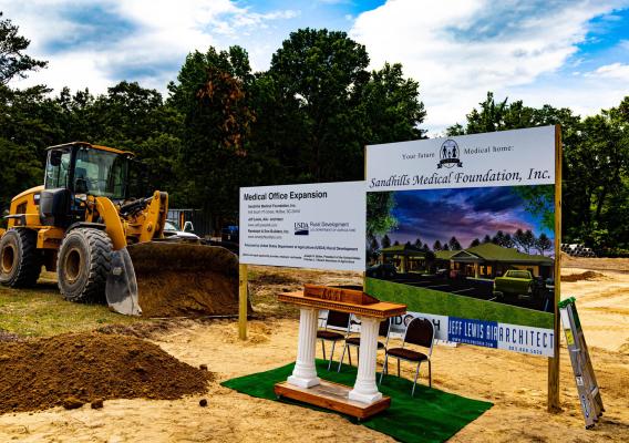 The Sandhills Medical Foundation, Inc groundbreaking for the expansion of their medical facility located in Lugoff, S.C.