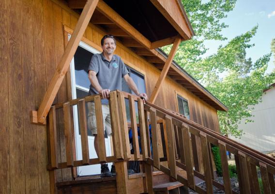 Colorado native and local business owner Bruce Longwell at his Durango, Colorado home on July 17, 2012