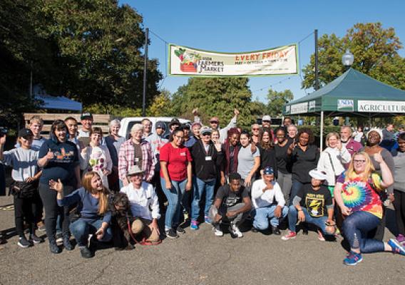 2017 vendors from USDA Farmers Market celebrating another successful season