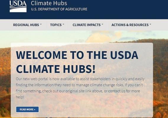 USDA’s Climate Hubs’ redesigned website