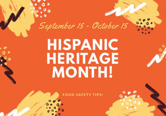 Hispanic Heritage Month Food Safety Tips graphic