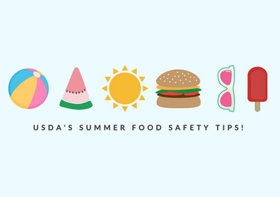 Summer object and food icons graphic