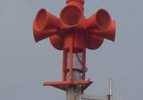 A tornado warning siren similar to the ones provided to the Town of Silver Lake.