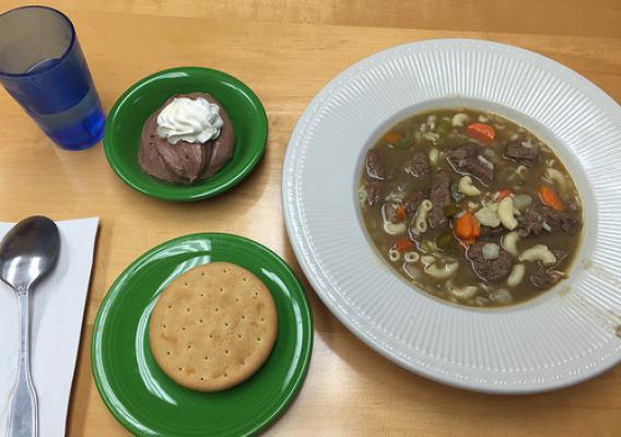 Musk Ox stew and other food