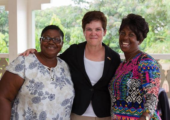 Agriculture Deputy Secretary Harden visits with women in agriculture around the world including this photo from her trade mission in Ghana in November 2015.