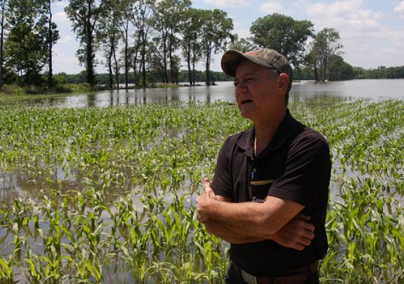 S.E. Felter worked these flooded fields as a teen. Now, the Adams County supervisor is hoping the water recedes quickly from the inundated agricultural community.