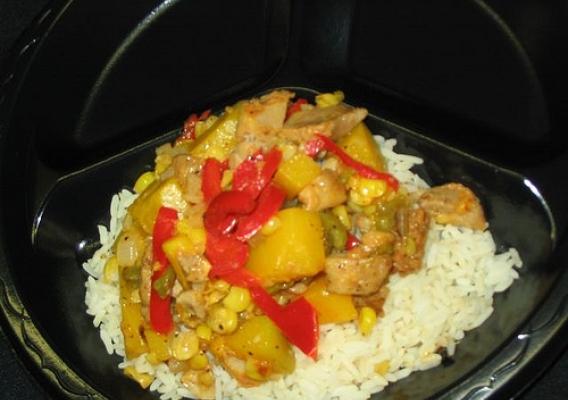 Stir-Fry Fajita Chicken, Squash, and Corn.  Monument Valley High School is a finalist in the Recipes for Healthy Kids competition.