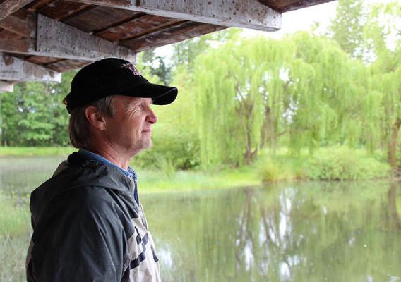 Oregon landowner Dave Budeau said he dreamed of protecting wetlands. An NRCS-led conservation partnership helped Budeau restore and enhance these wetlands, providing habitat for native fish and birds. NRCS photo.