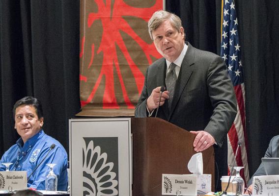 Secretary Vilsack speaks to National Congress of American Indians Tribal Nations Legislative Summit in Washington, DC on March 13.