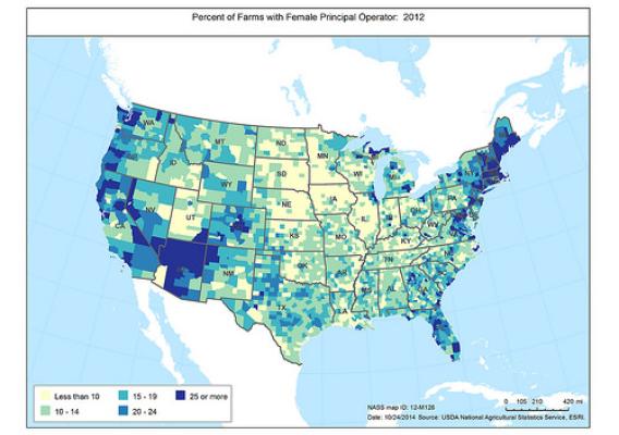 2012 Ag Census Web Maps tool helps you create a visual overview of data for U.S. farm demographics, economics, crops, and livestock.
