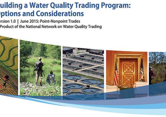 The cover of the new document, “Building a Water Quality Trading Program: Options and Considerations”