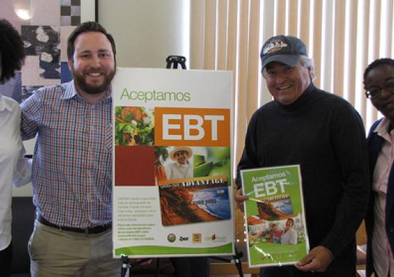 Jerry Lami (second from right), Executive Director of West Coast Farmers Market Association in California, at a Farmers Market/SNAP sign-up event