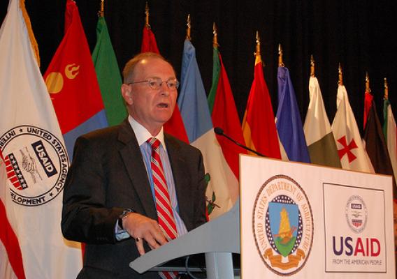 FFAS Under Secretary Jim Miller delivers a keynote address at the International Food and Development Conference.