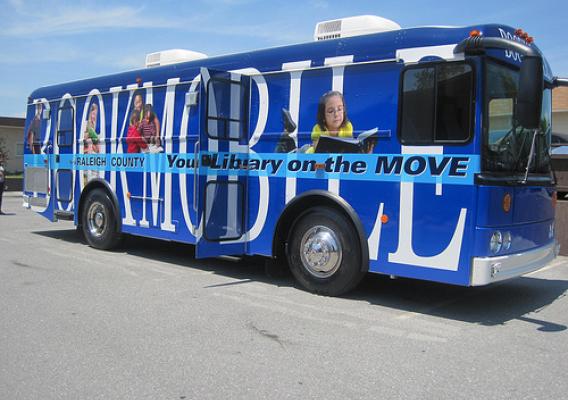 A new bookmobile, funded through the American Recovery and Reinvestment Act. 