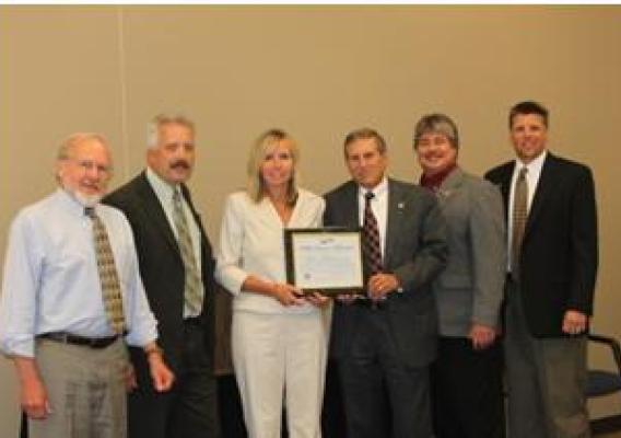 Picture left to right, Dave Conine, USDA Rural Development State Director, Dennis Bristcoe, Wescor Division President, Janice Wallentine, CFO of Wescor and Managing Member of Azure Elite, LLC, James Anderson, Bank of Utah President, Perry Mathews, Business Program Director, USDA Rural Development, and David Munn, Vice President, Bank of Utah.
