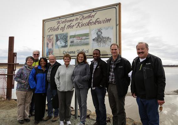 Michael Mathews (third from right) with the Rural Development team on a recent visit to Alaska. 