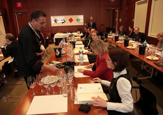 A wide range of wine types and price ranges were tasted and rated during the 35th anniversary tasting.
