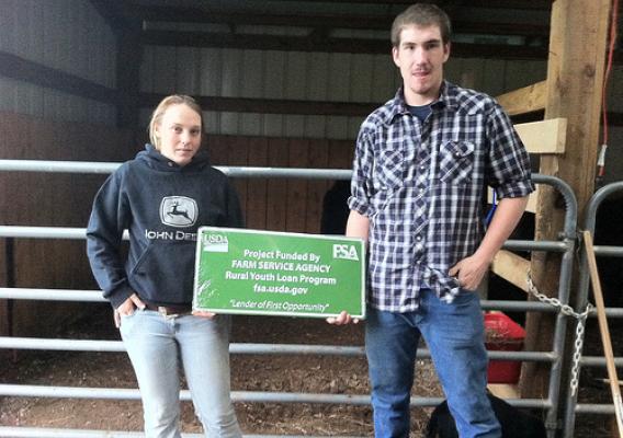 Rebecca Hatcher and Jake Broadway got their first taste of the cattle business through an FSA Youth Loan.  