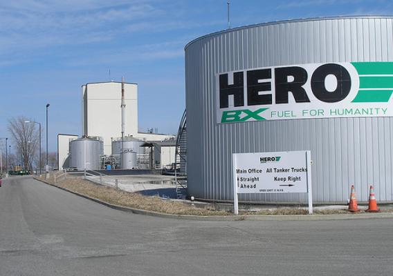 HERO BX in rural Penn., one of the five largest biofuels production facilities in the nation, produces 45 million gallons of biofuel  each year.  The plant receives support from USDA’s renewable energy programs.  