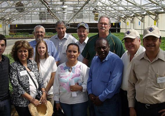 Under Secretary Ed Avalos at the Colorado State University potato research facility in Center, CO with Mexico producer buyers, CSU researchers and Commissioner John Salazar, Colorado Department of Agriculture.