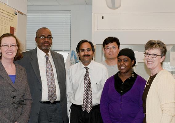Dr. Woteki visits Plant Molecular Genetics & Genomics Lab at DSU From left: Mary Conley, Dr. Dyremple Marsh, Dean, College of Agriculture and Related Sciences; Dr. Venu Kalavacharla, Associate Research Professor & Lab Director; Dr. Zhanji Liu, Post-Doc; Ms. Antonette Todd, Research Technician; Dr. Woteki.