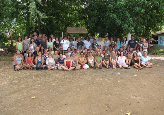 More than 100 teachers attended the Statewide School Garden Teacher Conference in Ho 'Aina O Makaha, Oahu, last year as part of the Hawai‘i Island School Garden Network. Photo Credit: The Kohala Center