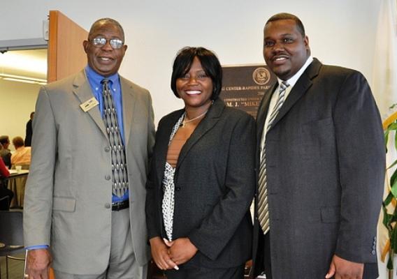 From left to right; USDA Rural Development State Director, Clarence W. Hawkins; USDA RD Director of Community and Economic Development, Stacy Brayboy and Lee Jones, Assistant to the State Director of Louisiana.