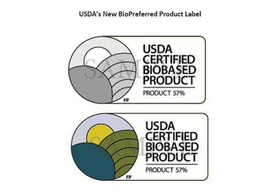 Two examples of USDA’s new biopreferred label. 