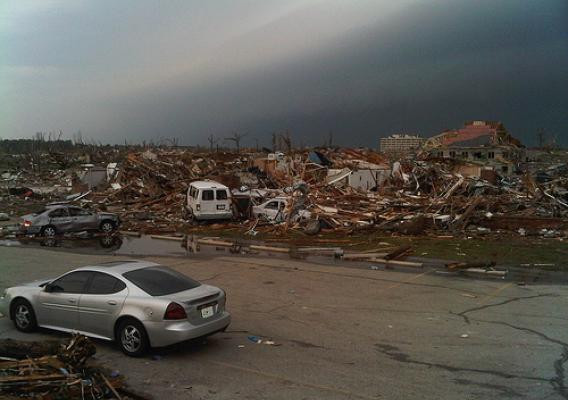 Damage in Joplin, Mo. after the tornado. 