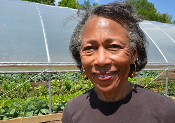 Mildred Griggs of Marianna, Ark., installed a seasonal high tunnel through the USDA StrikeForce Initiative for Rural Growth and Opportunity.