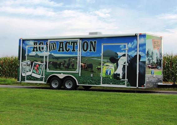 Many partners, including NRCS, helped create the Ag in Action, a traveling environmental education tool in Alabama. NRCS photo.