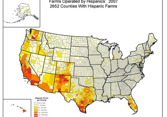 Hispanic Farms Map