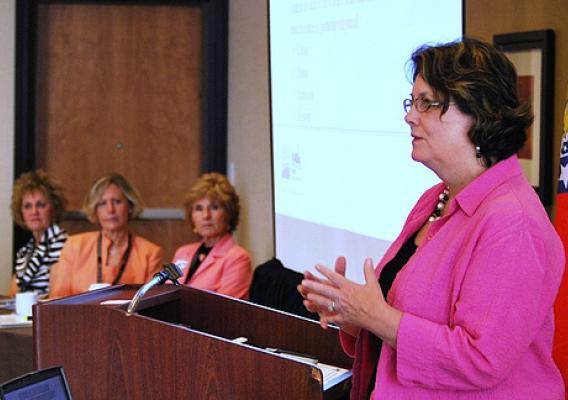 USDA Rural Development State Directors Janie Dunning, Colleen Landkamer, Colleen Callahan and Patty Clark make a  presentation to the Midwest Association of State Departments of Agriculture